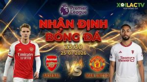 Nhận định Premier League Arsenal vs MU 23h30 ngày 25/1
